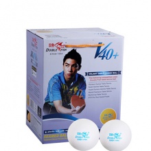 雙魚(yú)DOUBLEFISH 有縫新材料v40+mm展翅無(wú)星乒乓球100個(gè)裝 ABS高分子新材料訓(xùn)練球