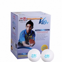 雙魚(yú)DOUBLEFISH 有縫新材料v40+mm展翅無(wú)星乒乓球100個(gè)裝 ABS高分子新材料訓(xùn)練球