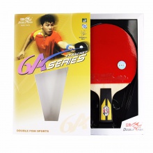 雙魚六星成品拍乒乓球拍  6A 純木底板 展翅套膠