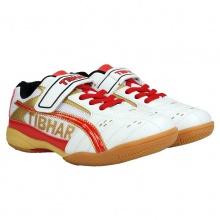 挺拔Tibhar 01920 白/紅 專業(yè)兒童乒乓球運動鞋