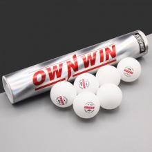 OWNWIN澳悠 乒乓球 新材料40+金三星無縫乒乓球 圓筒6個裝