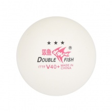 雙魚Doublefish WTT系列賽事用球 新材料40+三星比賽球（6只/盒）白色