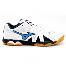 美津濃Mizuno 81GA211027 專(zhuān)業(yè)乒乓球鞋 白藍(lán)色 WAVE MEDAL RISE
