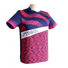 斯帝卡Stiga CA-0543 運(yùn)動(dòng)T恤 乒乓球比賽服 玫紅/藏青色