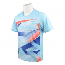 杰沃GEWO FN07 舞動 捷沃專業(yè)乒乓球服運動T恤 印花比賽服 湖藍色