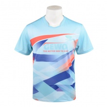 杰沃GEWO FN07 舞動 捷沃專業(yè)乒乓球服運動T恤 印花比賽服 湖藍色