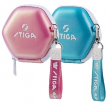 斯帝卡Stiga CP-9T 幻彩乒乓球球盒4只裝 乒乓球收納盒便攜小球盒乒乓球包皮革裝飾 3色可選