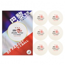 雙魚Doublefish 2024巴黎專用比賽用球 PAR40+三星有縫乒乓球 （6個(gè)裝）