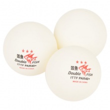 雙魚Doublefish 2024巴黎專用比賽用球 PAR40+三星有縫乒乓球 （6個(gè)裝）