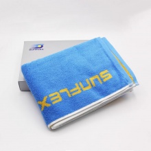 德國陽光Sunflex 運動毛巾汗巾乒乓球羽毛球運動擦臉擦汗毛巾純棉 藍黃