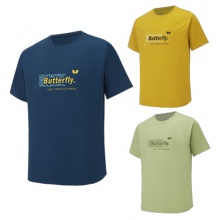 Butterfly蝴蝶乒乓球服BWH845純棉文化衫休閑圓領衫3色可選