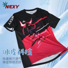 NEXY耐仕乒乓球服金牛座專業(yè)運動短袖T恤清涼透氣速干面料雙色可選