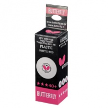 蝴蝶BUTTERFLY 新材料40+ 三星乒乓球 2015世乒賽官方指定用球 白色 三顆裝