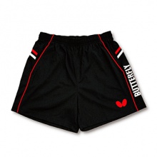 蝴蝶BUTTERFLY 全新面料運(yùn)動(dòng)短褲 BWS322-0201 黑紅色